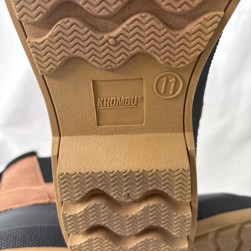 Khombu Baker‎ Lodge Chelsea Mens Waterproof Boots Size 11M Tan & Black Outdoors